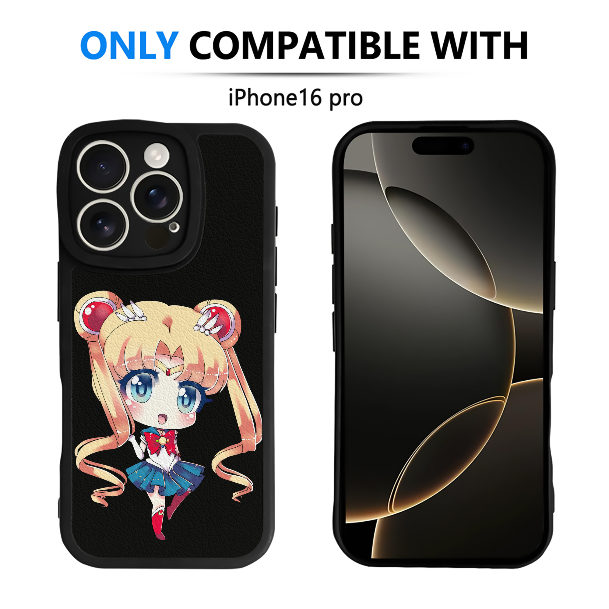 （画像用） 美少女戦士セーラームーン 月野 うさぎ つきの うさぎ Sailor Moon Tsukino Usagi 【iPhone 16シリーズ対応】シリコンスマホケース（レザー調） 材質：シリコン